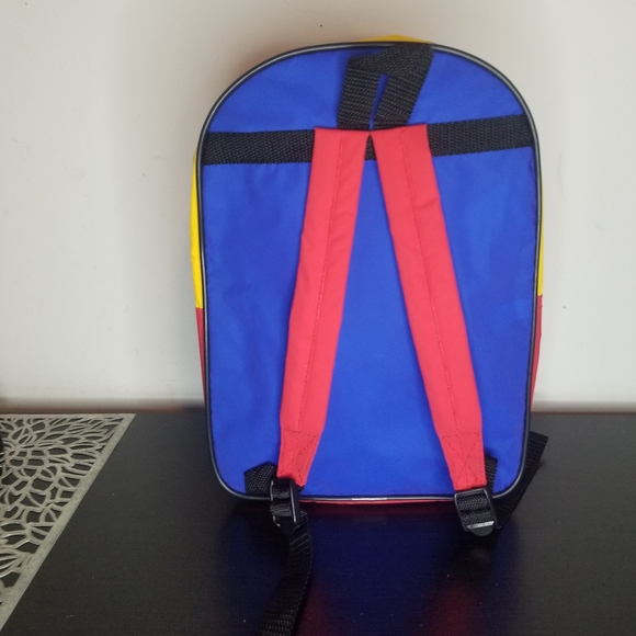 1997 Dr Seuss And His Friends Kids Backpack Small Yellow Red Blue Vintage - Picture 10 of 10